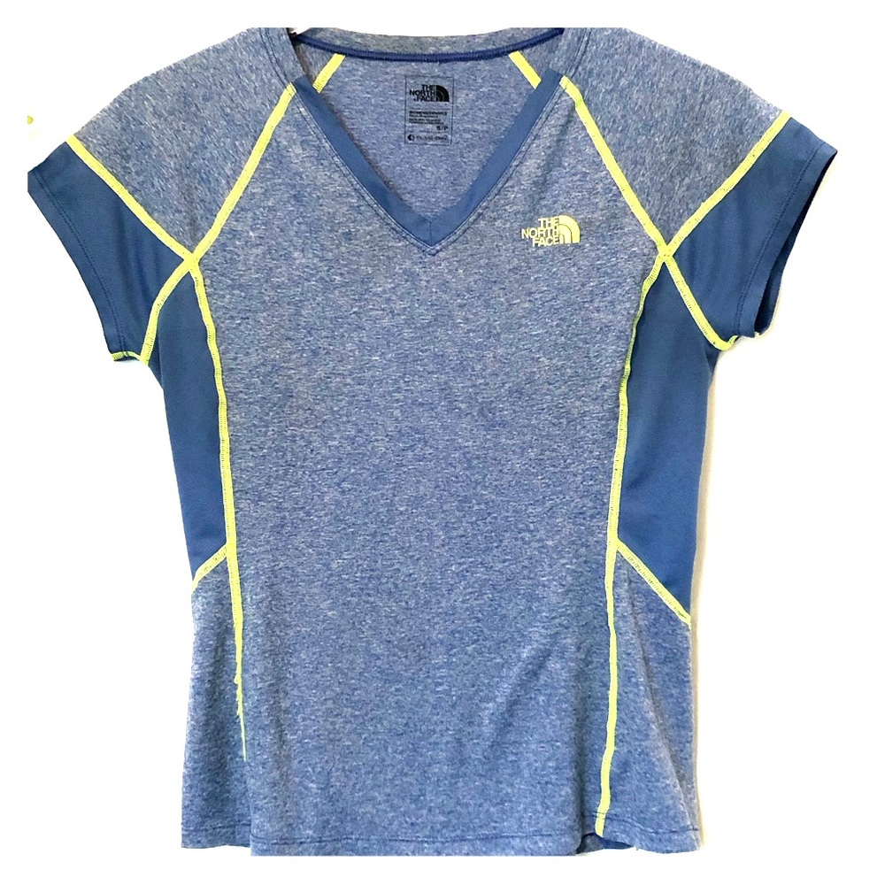 The North Face Blue Flashdry Tee S)